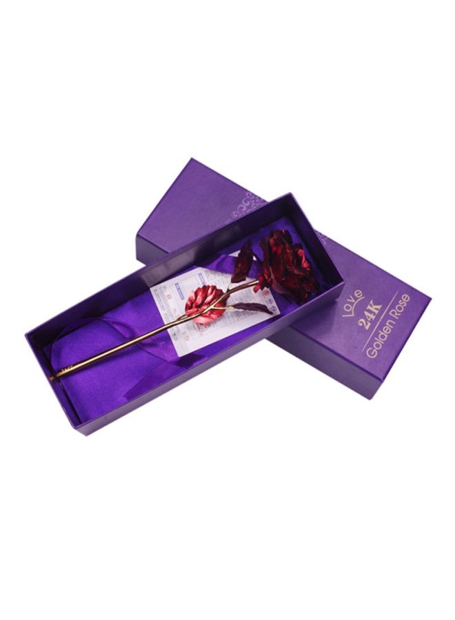 ANSELF Artificial Flower Bouquet Red/Gold - Image 4