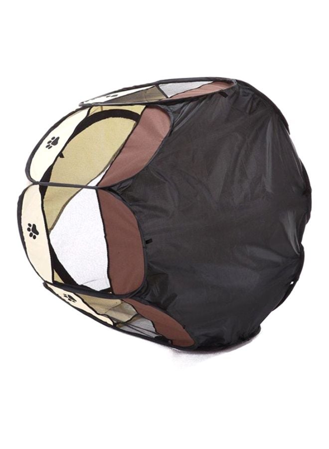 بيوينتي بيت الكلب الأليف لممارسة اللعب قابل للطيّ بني/بيج/أسود 36x24بوصة - Image 2