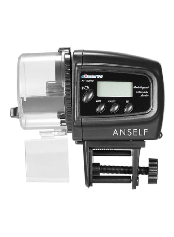 آنسيلف جهاز إطعام أسماك تلقائي ومُزوَّد بشاشة LCD أسود 4.3x2.5x4بوصة - Image 1