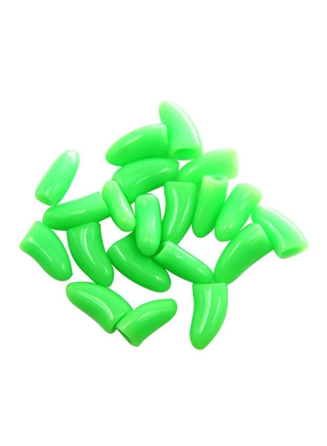 بلولانز مجموعة أغطية لأظافر الكلاب/ القطط مكونة من 20 قطعة أخضر