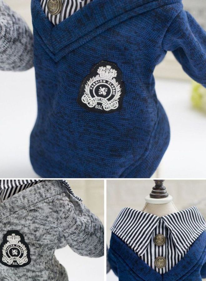 OUTAD 2-Leg Woollen Sweater Coat Blue Myard  - Image 2