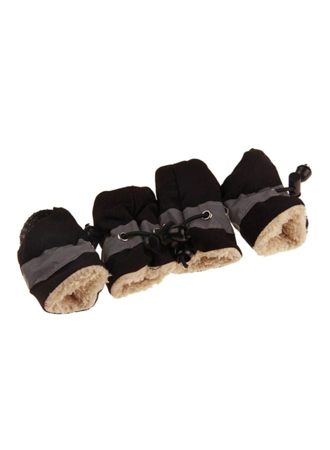 أوتاد حذاء مضاد للماء بنعل ليّن مانع للانزلاق للأطفال حديثي المشي أسود / بيج - Image 1