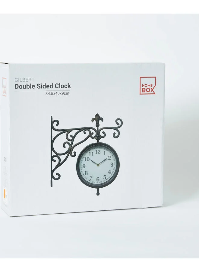 Home Box Gilbert Double Sided Clock
