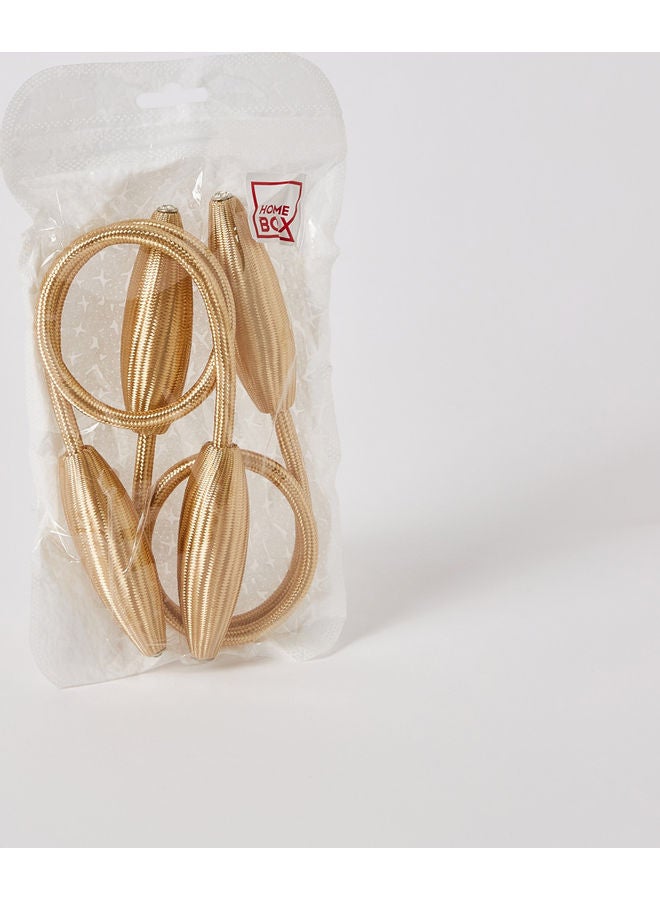 Home Box 2-Piece Dazzle Ava Curtain Tieback Set Gold 60cm - Image 4