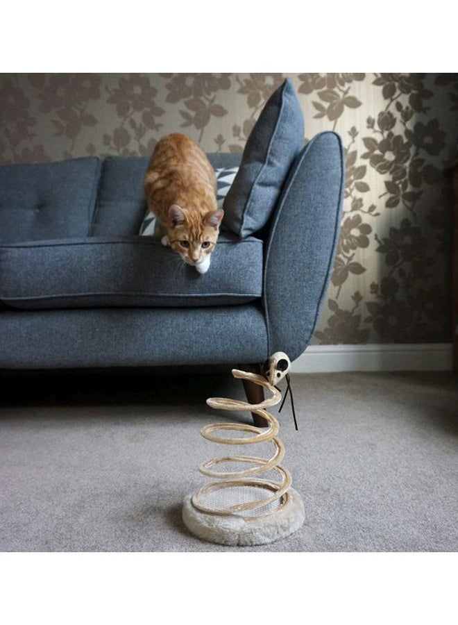 Beauenty Spiral Mouse Spring Toy Beige/Black 26x16cm - Image 2