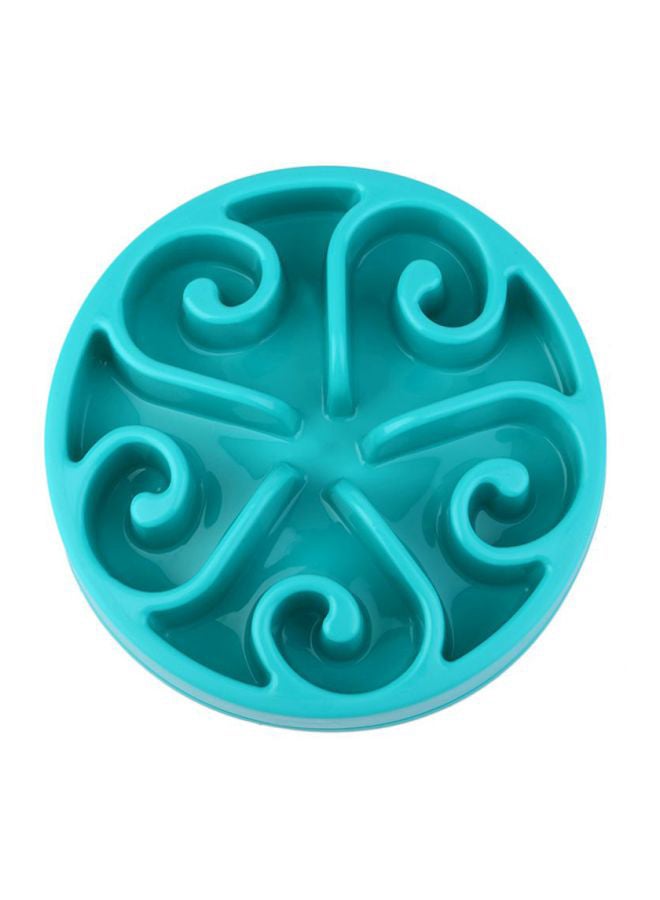 أوتاد وعاء صحي لإطعام الحيوانات الأليفة بتصميم يحمي من الاختناق عند الأكل أزرق 19.5x3.5x19.5سم - Image 1