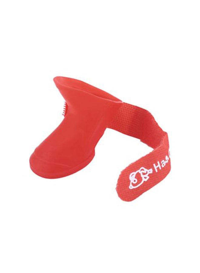 أوتاد أحذية بوت ليّنة مخصَّصة للاستخدام عند سقوط الأمطار مضادة للماء ومصنوعة من الكلوريد متعدد الفنيل بتصميم مبتكر أحمر/أبيض 4.3x3.3x4.3سم - Image 5