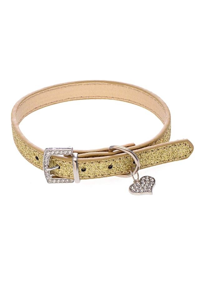 Bluelans Rhinestone Heart Pendant Puppy Choker Necklace Beige  - Image 2