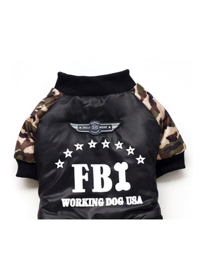 OUTAD FBI Print 4-Leg Jumpsuit Cotton Coat Camouflage/Black XL  - Image 4