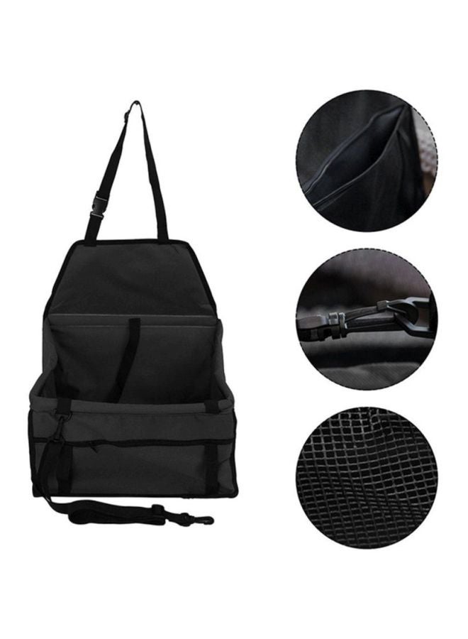 أوتاد مقعد الحيوانات الأليفة المزود برباط من النايلون المضاد للماء في السيارة أسود - Image 3