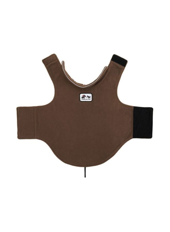 OUTAD Polyester Double-Sided Polar Fleece Coat Brown 39x0.5x68cm  - Image 2