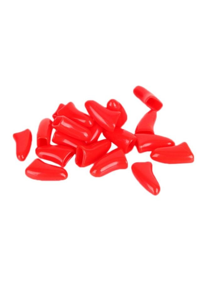 Bluelans 20-Piece Silicone Nail Cap Red Medium - Image 2