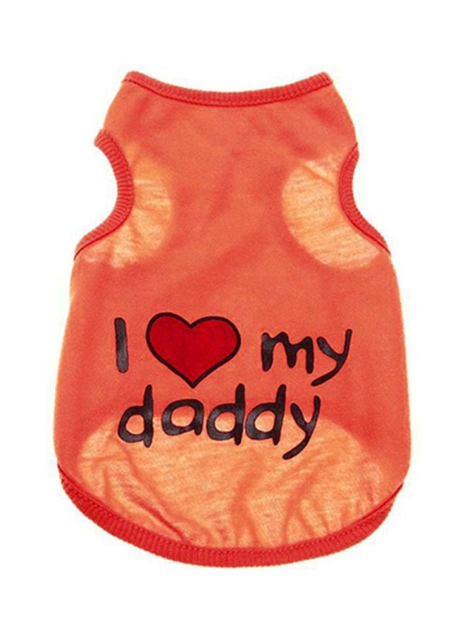 أوتاد سترة بطبعة عبارة "I Love My Daddy" برتقالي/أسود 24x.2x18.5سم - Image 1