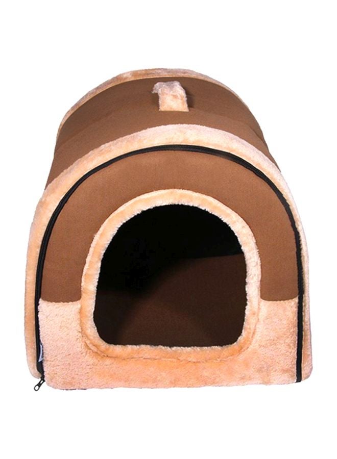 OUTAD Washable Pet House With Sleeping Kennel Brown 38x32x33cm - Image 1