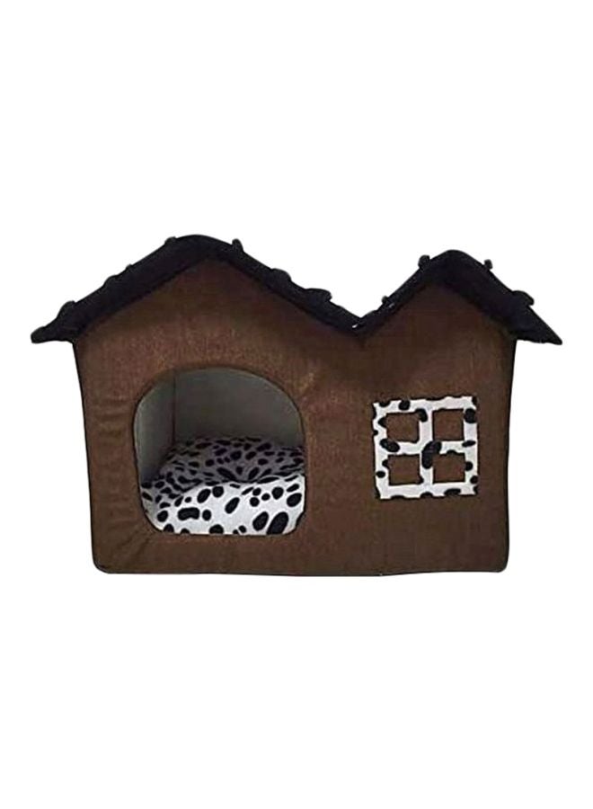 Beauenty Gatos Deluxe Dog House Shelter Brown/White 50x40x35cm - Image 1