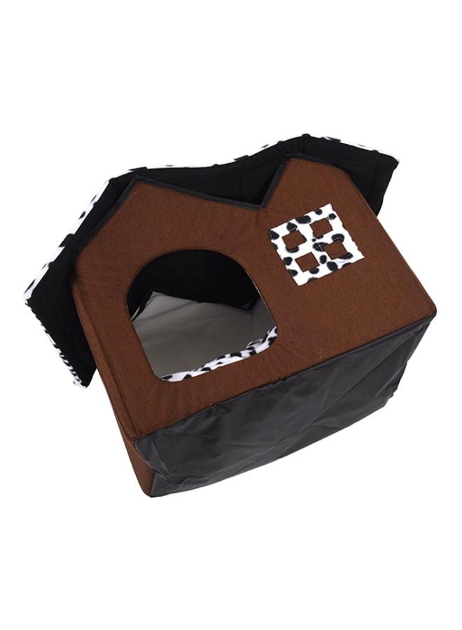 Beauenty Gatos Deluxe Dog House Shelter Brown/White 50x40x35cm - Image 4