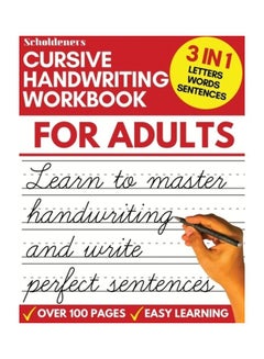 Cursive Handwriting Workbook For Adults Paperback English by Scholdeners - 43951