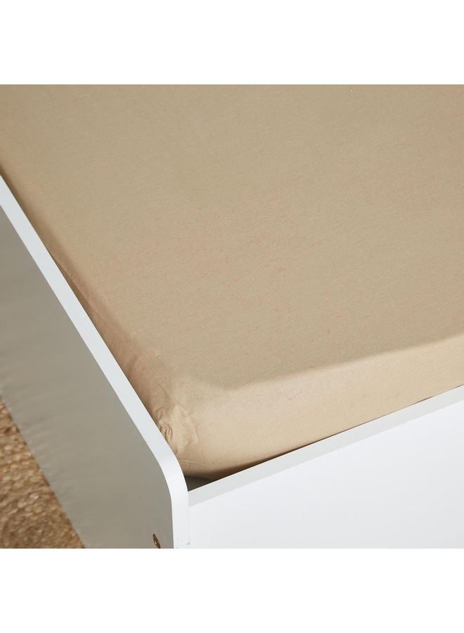 Wellington Single Fitted Sheet Cotton Beige 90X200cm - v1611938754/N44063434A_3