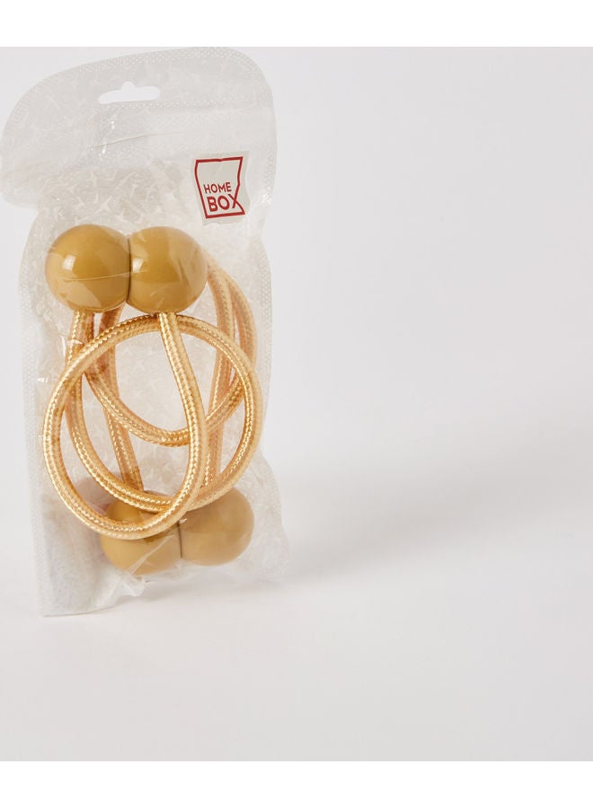 Home Box 2-Piece Dazzle Flora Curtain Tieback Set Beige  - Image 4