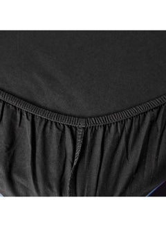 Home Box Wellington King Fitted Sheet Cotton Black 180X200cm  - Image 3