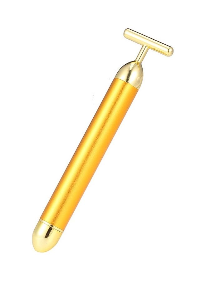 عصا تدليك دوارة للعناية بالوجه ذهبي 18 x 7 x 4سم - Image 1