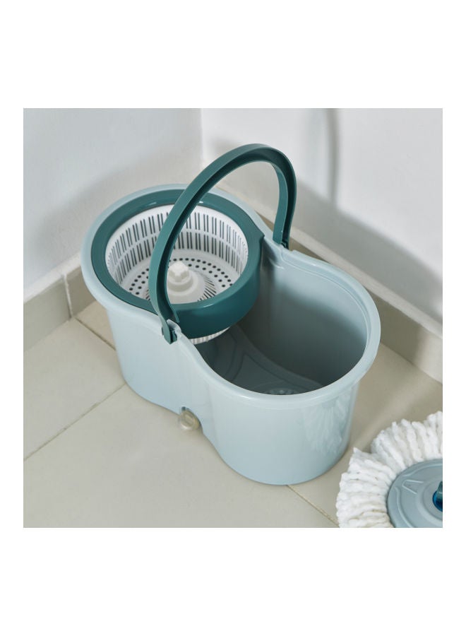 هوم بوكس دلو ممسحة مع قطعتين لإعادة الملء من كويك سبين - 8 لتر أزرق 26 x 26سم - Image 2