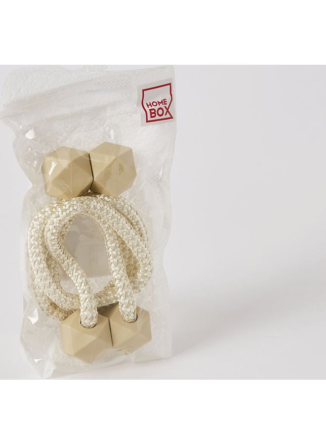 Home Box 2-Piece Dazzle Emily Curtain Tieback Set White 60cm  - Image 4