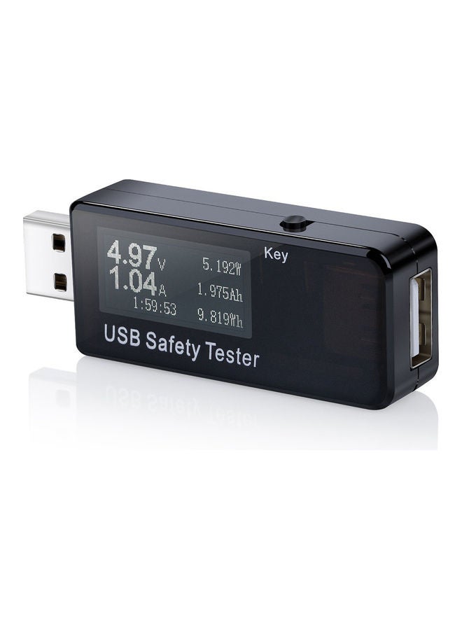 ماركة غير محددة جهاز اختبار رقمي لجهد التيار مزود بمنفذ USB أسود 12x4x10سم  - Image 1