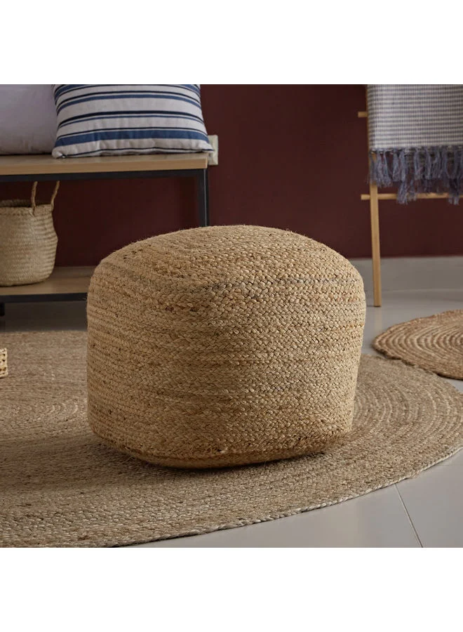 Home Box Natura Alvaro Handmade Jute Pouffe Beige 45x45cm