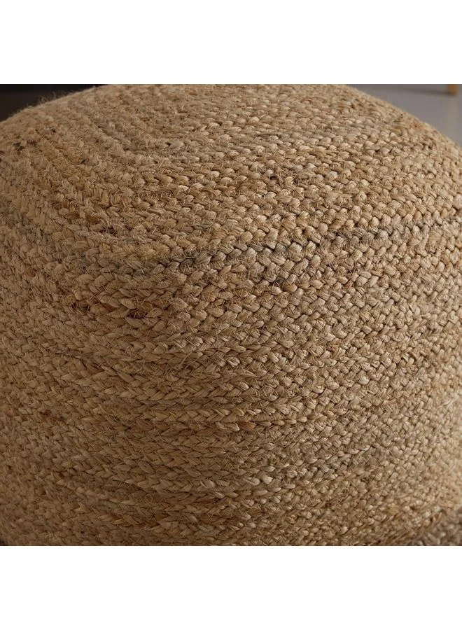 Home Box Natura Alvaro Handmade Jute Pouffe Beige 45x45cm