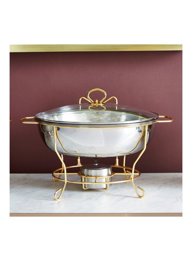 Wellshine Chafing Dish With Lid And Stand Silver/Gold 