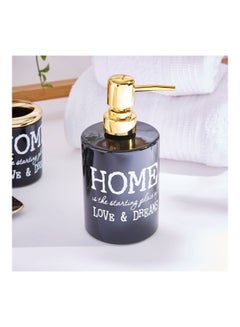 Home Box 3-Piece Glass Bath Accessory Set Grey/Gold/White 9.5x7.4cm  - Image 4