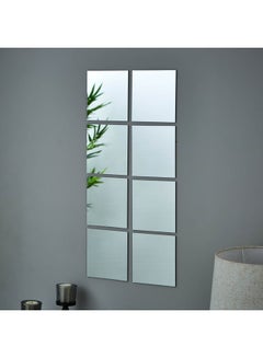 هوم بوكس مرآة بتصميم بلاط 8 قطع من تاين - 15x15 سم شفاف  - Image 1