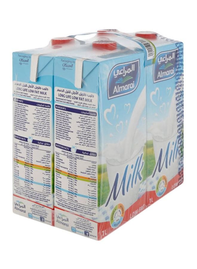 Almarai Long Life Milk Low Fat Plain 1Liters Pack of 4  - Image 2