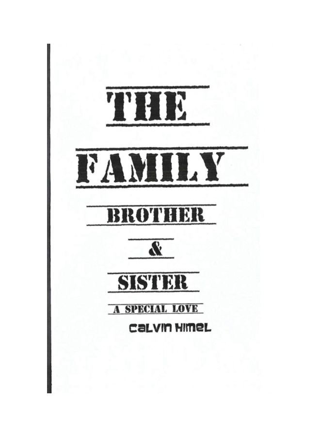 The Family: Brother And Sister: A Special Love paperback english 