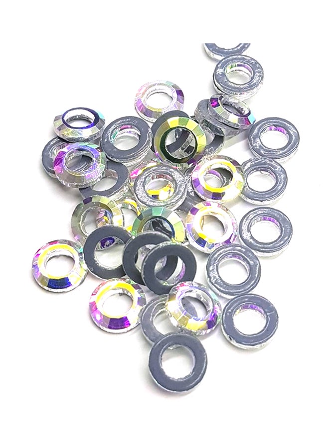 144-Piece Ring Shaped Ironing Crystal Multicolour  - Image 1