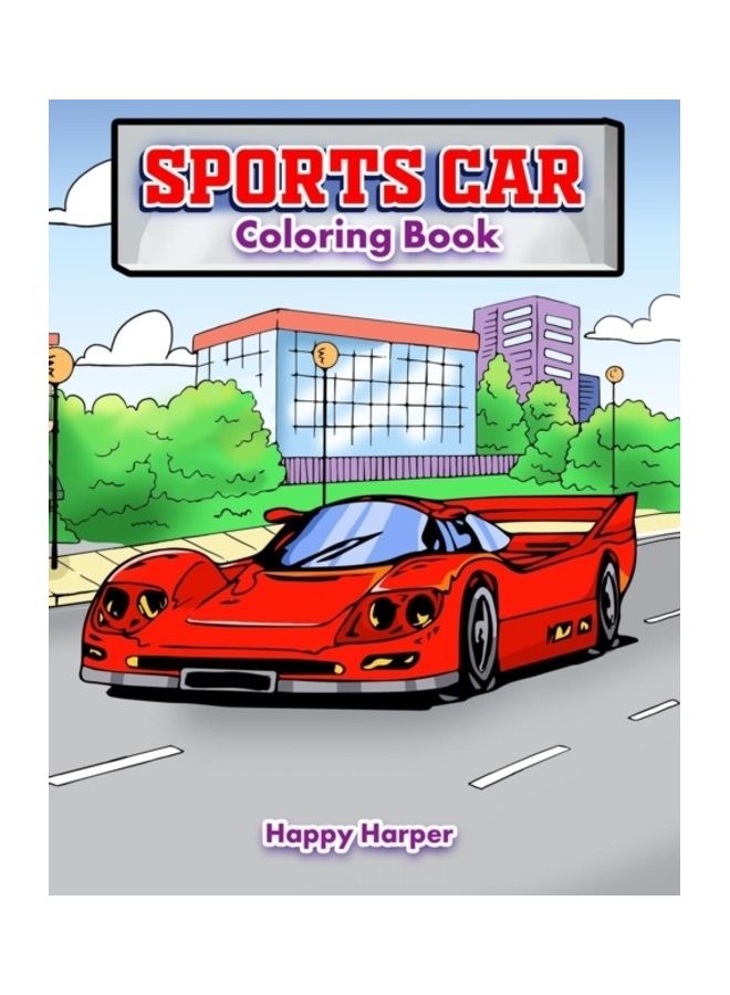 Sports Car Colouring Book paperback english 