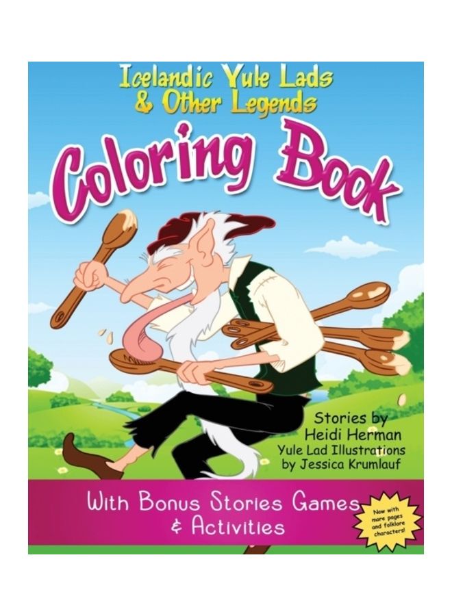 Icelandic Yule Lads And Other Legends Colouring Book Paperback English by Heidi Herman