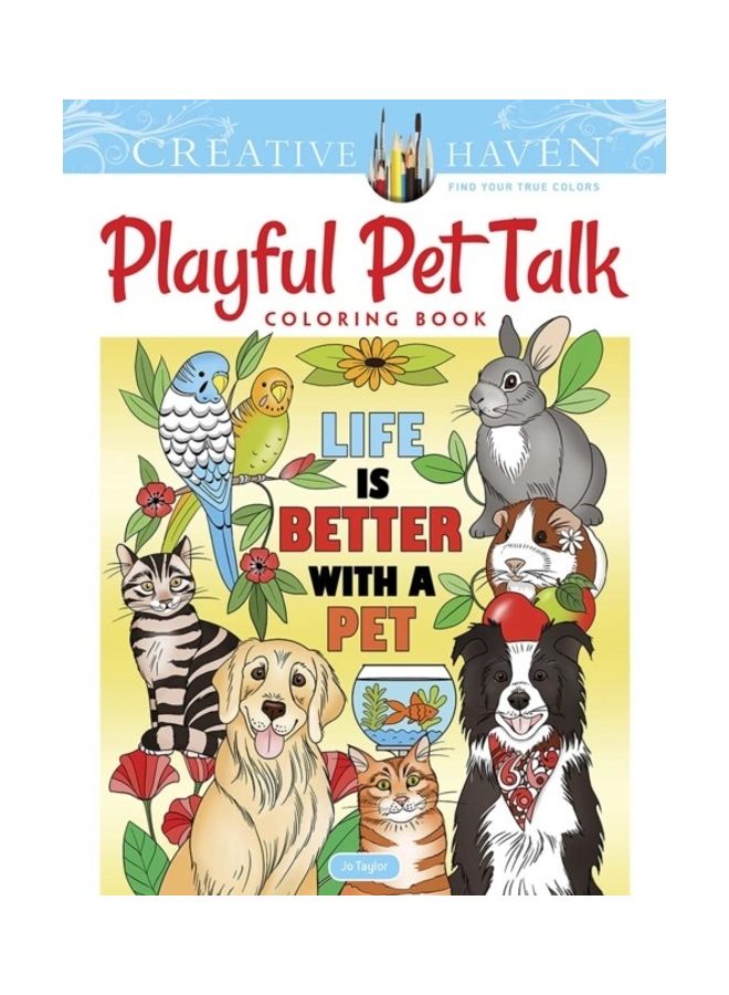 null - Creative Haven Playful Pet Talk Coloring Book paperback english - Image 1