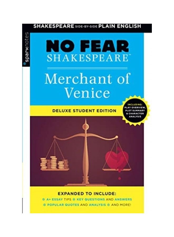 Merchant Of Venice: No Fear Shakespeare Paperback English by SparkNotes - 44110