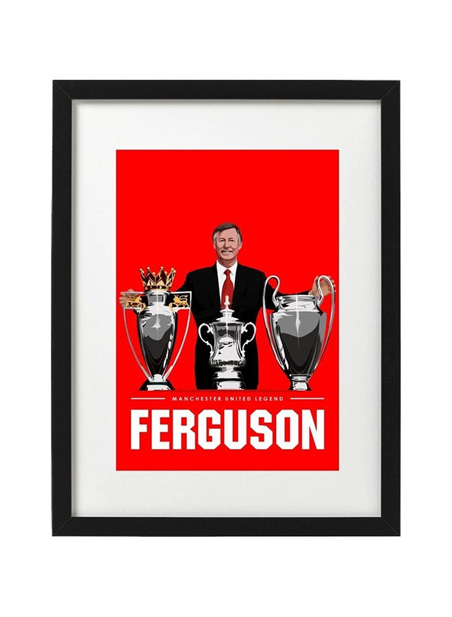 Generic - Alex Ferguson Manchester United Football Themed Poster With Frame Multicolour 50x40cm - Image 1