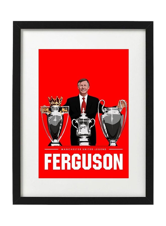Alex Ferguson Manchester United Football Themed Poster With Frame Multicolour 30x40cm