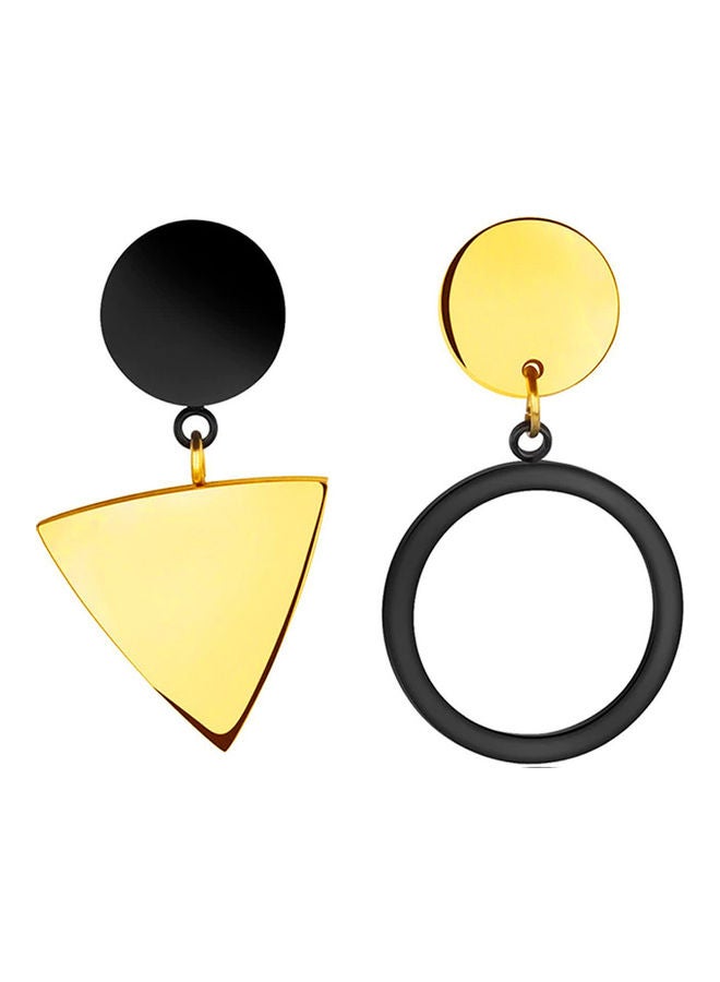 AIWANTO Alissa  Geometric Triangle Round Dangle Drop Earrings  - Image 1