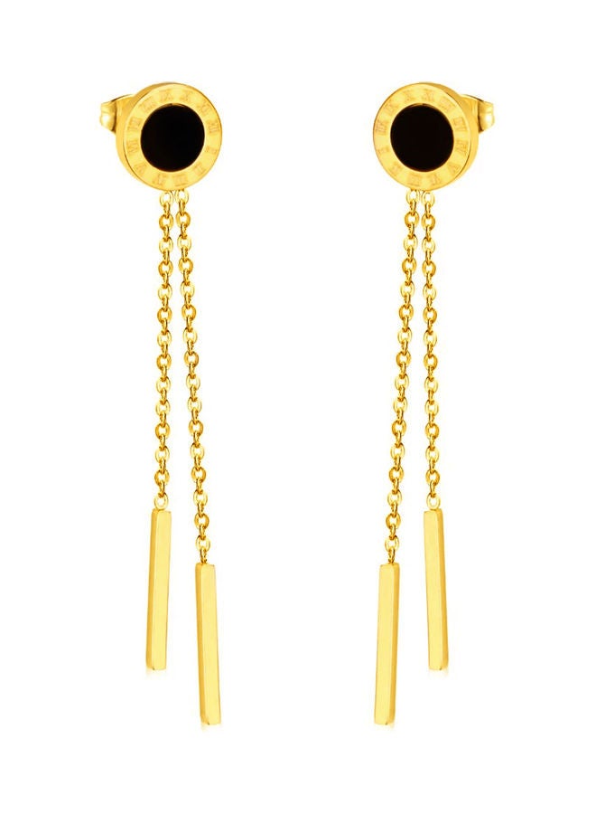 AIWANTO Alissa Trendy Tassel Roman Numerals Chain Long Dangle Drop Earrings  - Image 1