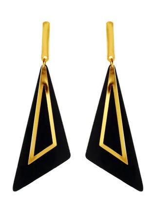 Alissa Geometric Triangle Bar Rhombus Multilayer Long Drop Dangle Earrings - v1612002354/N44064187A_1