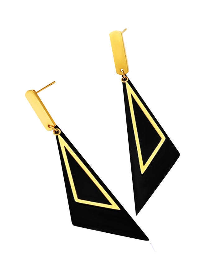 Alissa Geometric Triangle Bar Rhombus Multilayer Long Drop Dangle Earrings