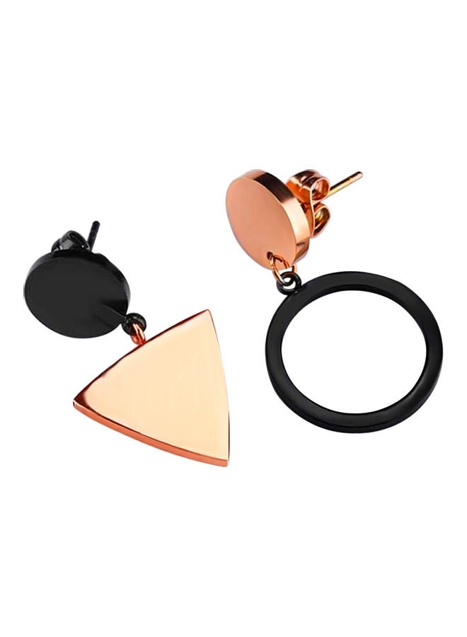 AIWANTO Alissa  Geometric Triangle Round Dangle Drop Earrings  - Image 3