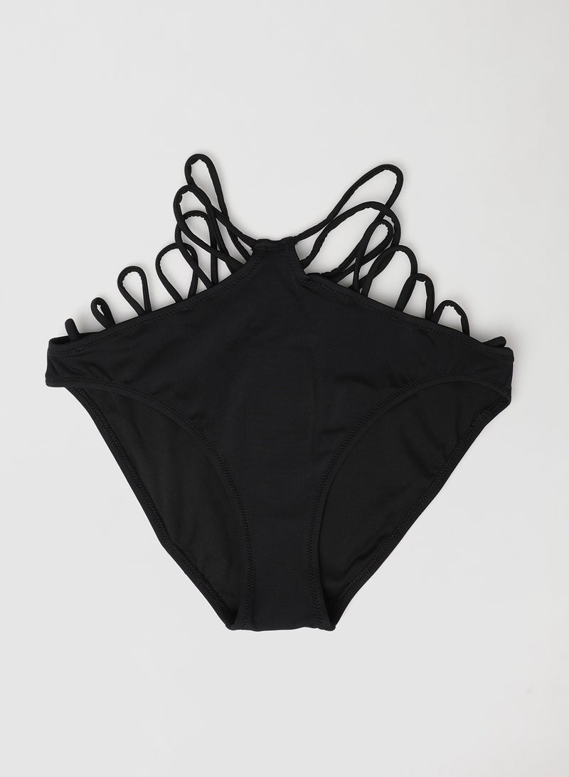 trendyol - Cut Out Side Bikini Bottom Black - Image 1