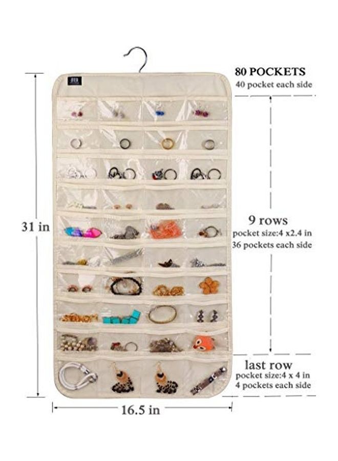 BB Brotrade 80-Pocket Hanging Jewellery Organizer - Image 2