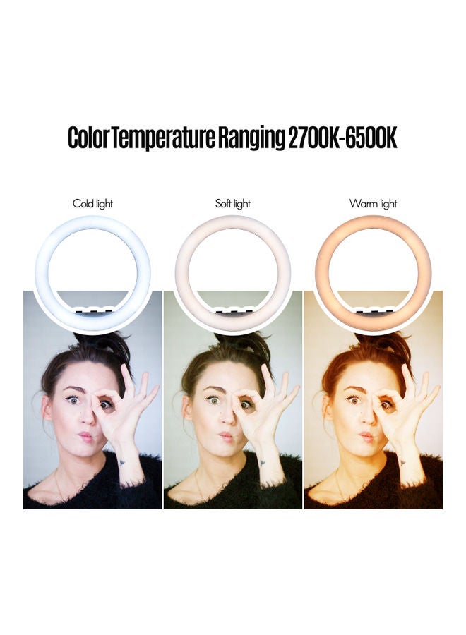 ضوء LED حلقي قابل للتعتيم أبيض - Image 4